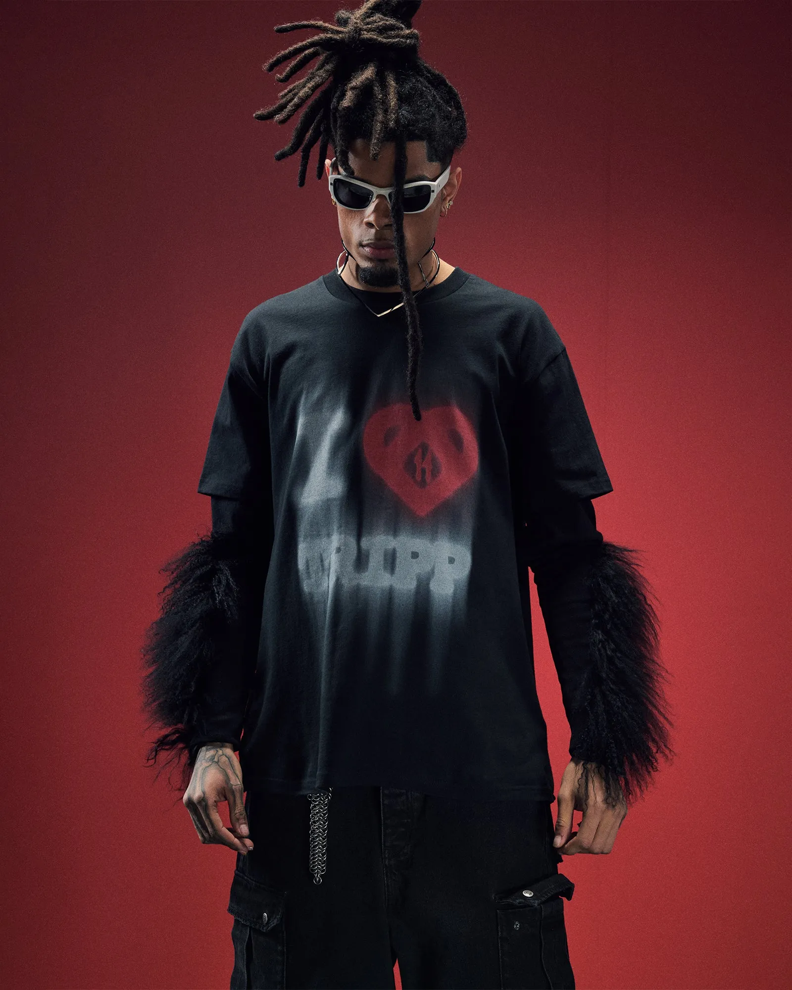 LOVE TRIP KASH SS TEE JET BLACK sold by Ksubi product image thumbnail 2