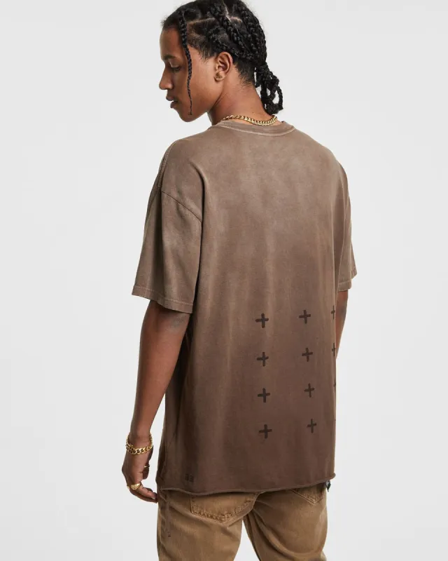 KROSS BIGGIE SS TEE XPRESSO sold by Ksubi