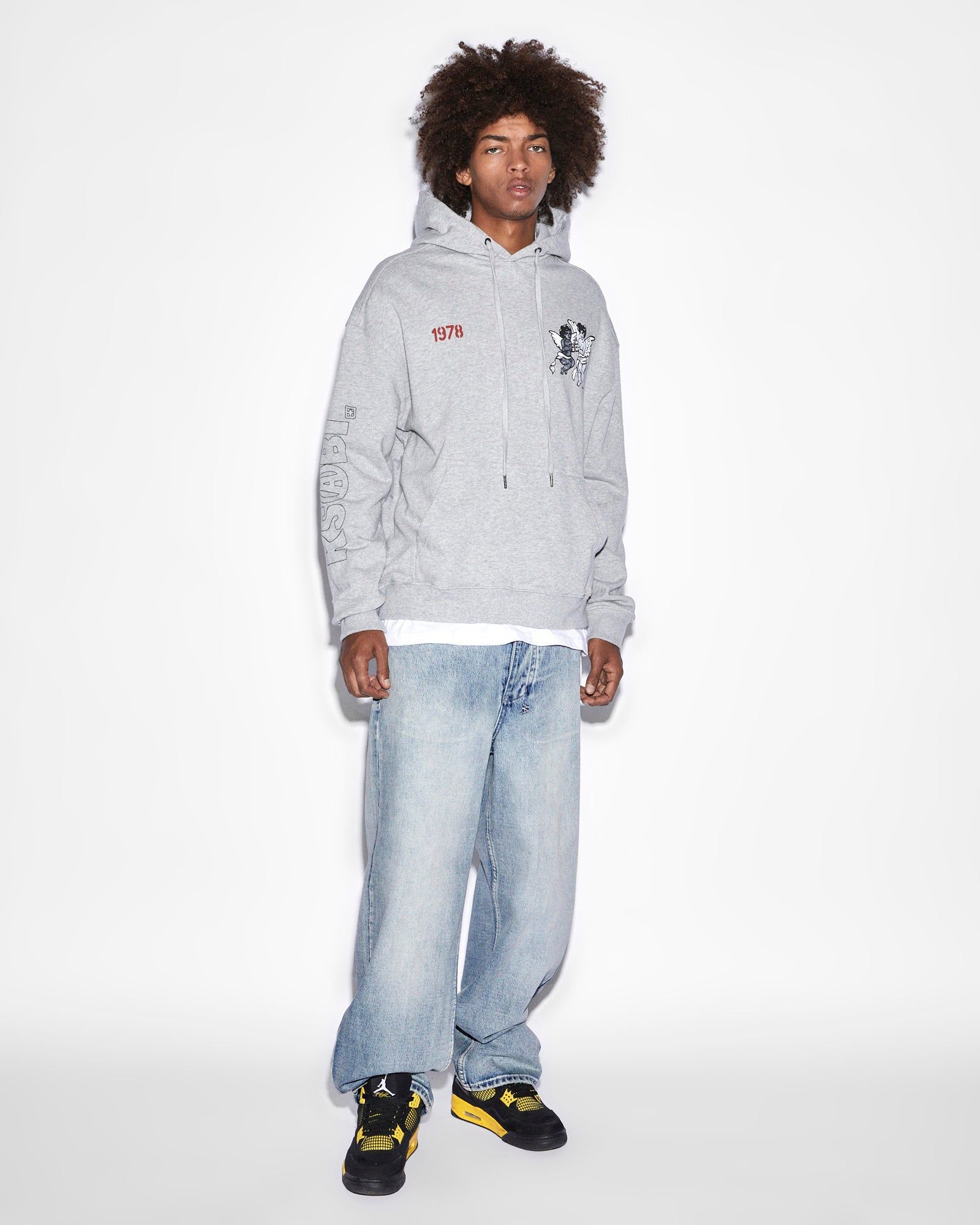 WASABI BIGGIE HOODIE GREY MARLE sold by Ksubi product image thumbnail 3