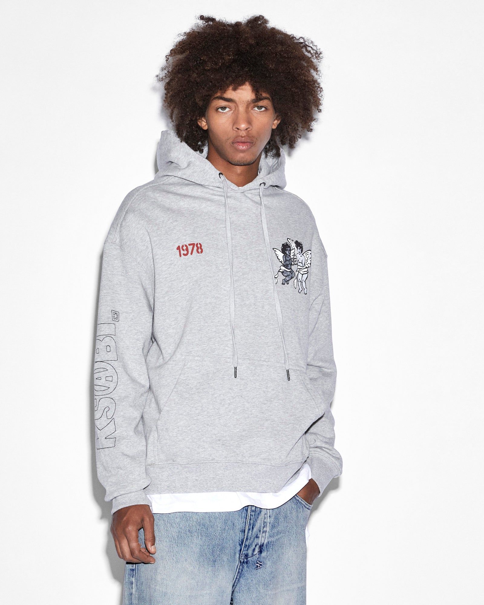 WASABI BIGGIE HOODIE GREY MARLE sold by Ksubi product image thumbnail 2