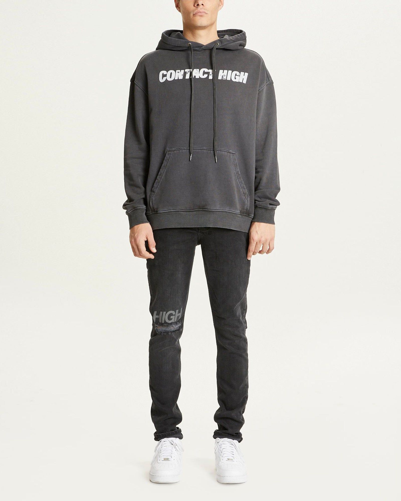 CONTACT BIGGIE HOODIE FADED BLACK sold by Ksubi product image thumbnail 3