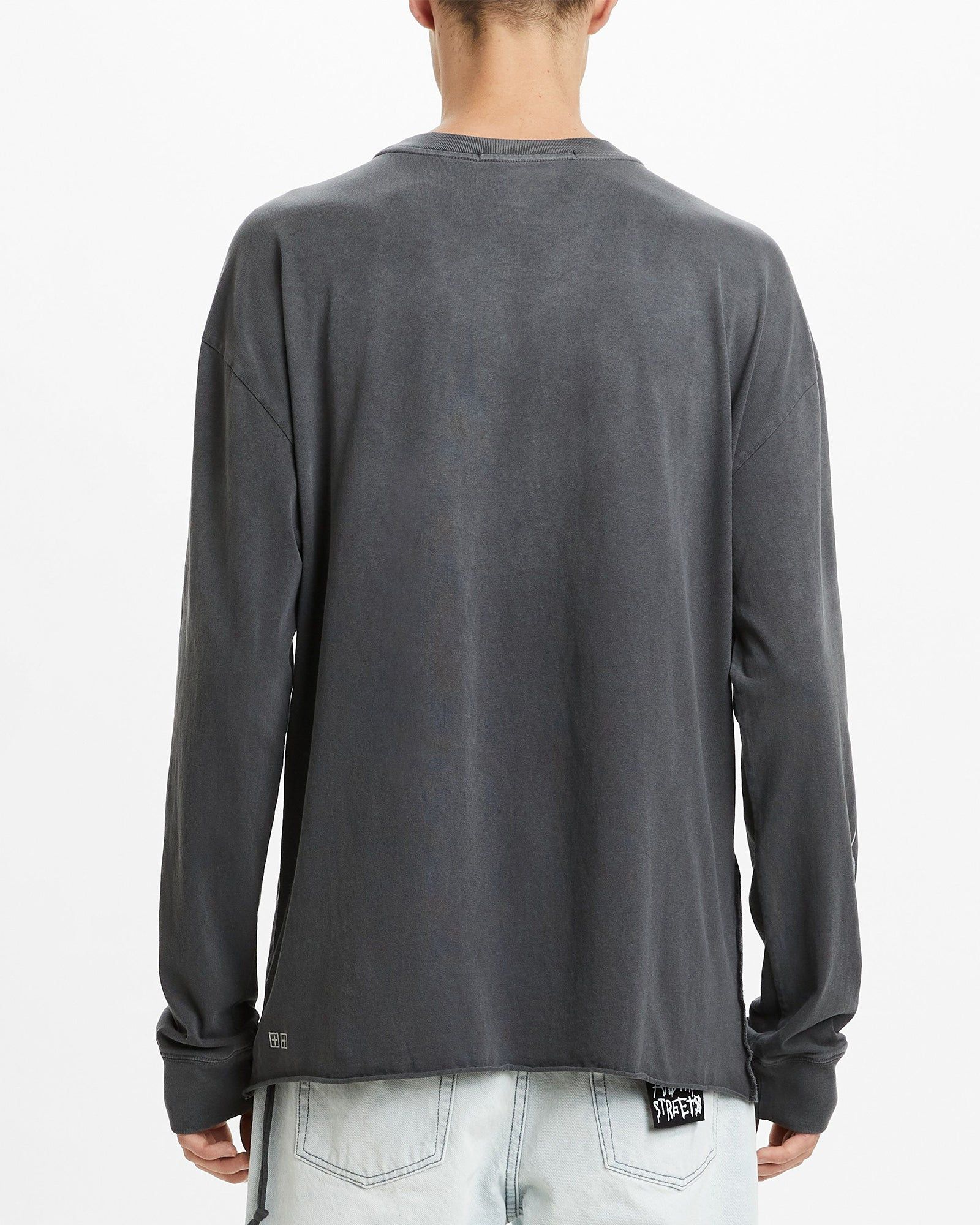CRYPTIC BIGGIE LS TEE CHARCOAL FADE sold by Ksubi product image thumbnail 2