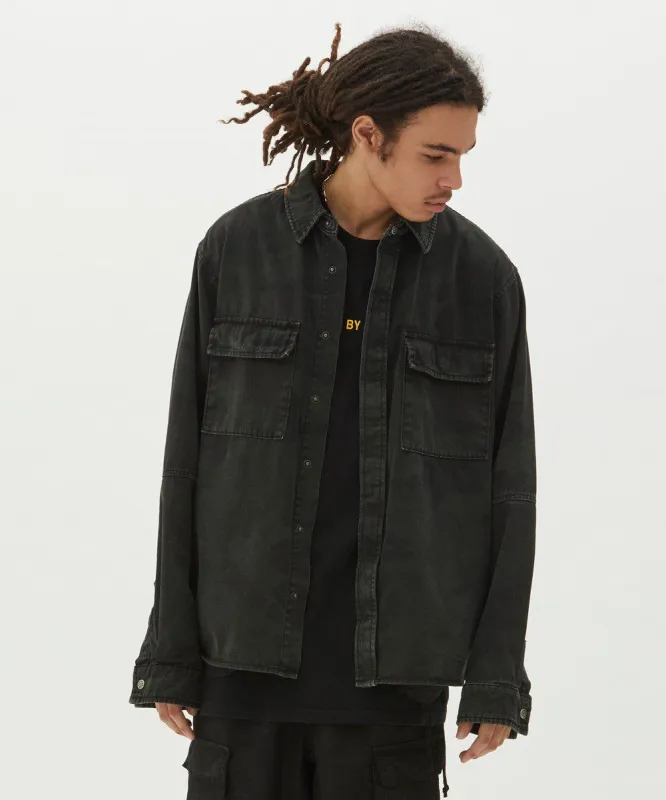 FREQUENCY CAMO LS SHIRT sold by Ksubi