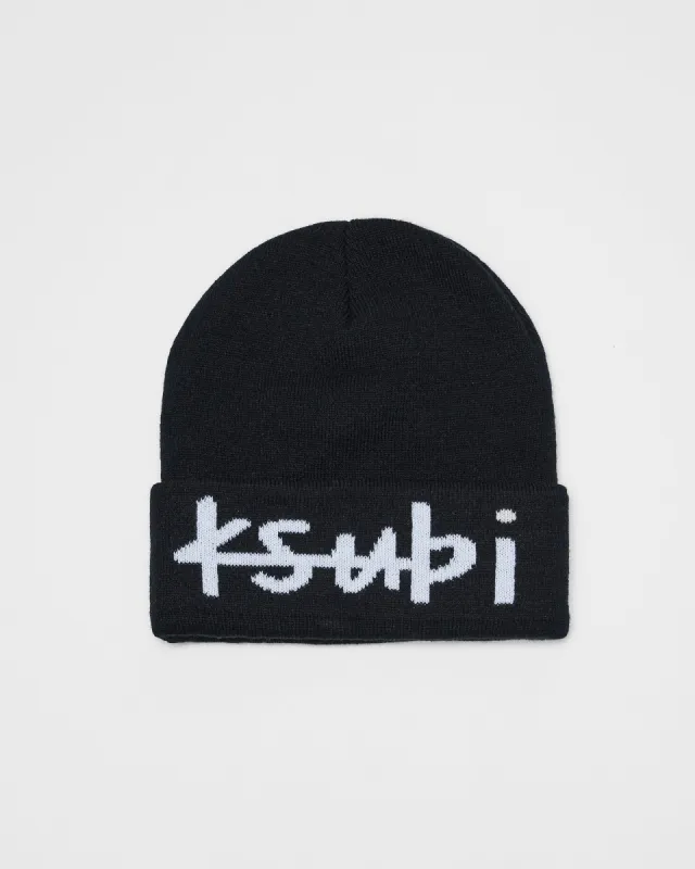 1999 KASH BEANIE BLACK made by Ksubi