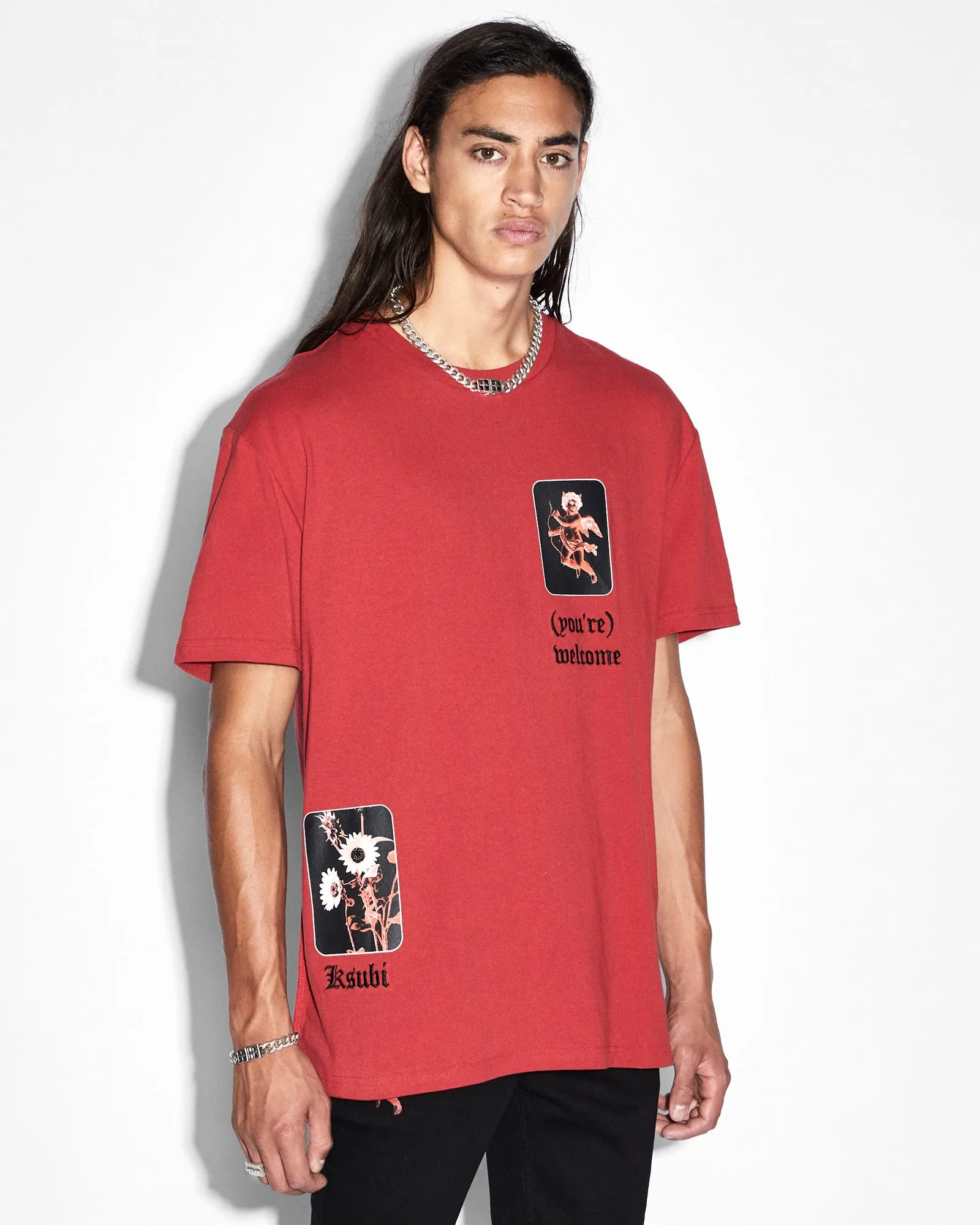 ICONS BIGGIE SS TEE CRIMSON sold by Ksubi