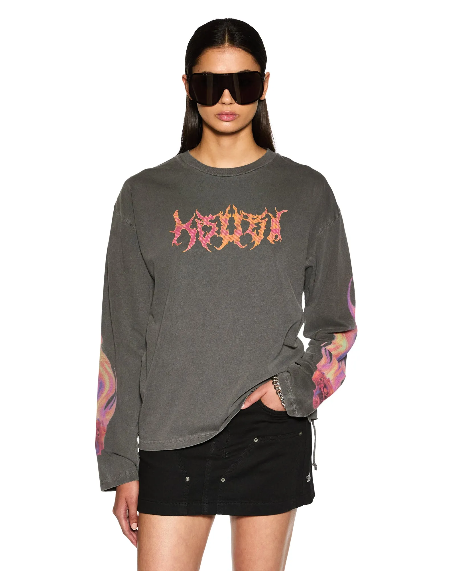 SABBATH LS TEE CHARCOAL sold by Ksubi product image thumbnail 2