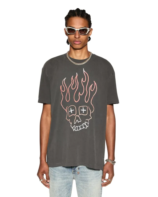SKULL BIGGIE SS TEE FADED BLACK sold by Ksubi