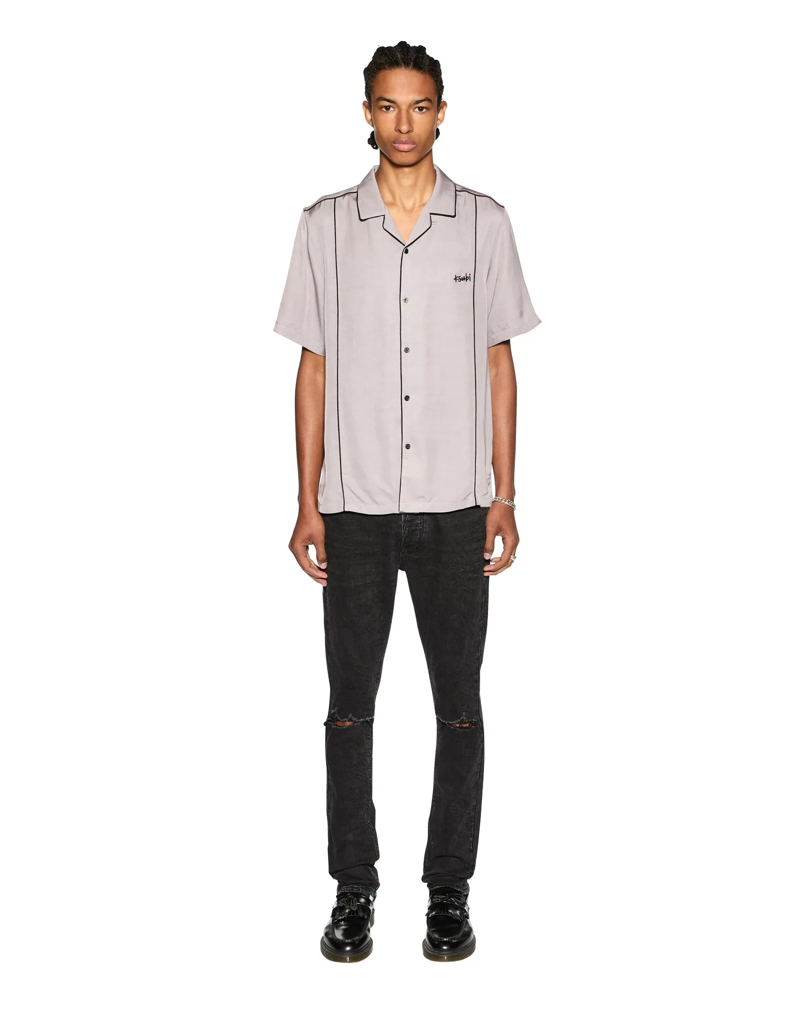 DOWNTOWN RESORT SS SHIRT HAZE sold by Ksubi product image thumbnail 2