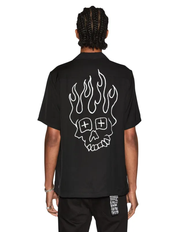 SKULL ALLEY DOWNTOWN SS SHIRT BLACK sold by Ksubi