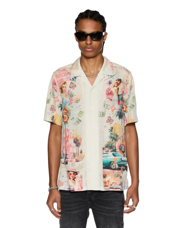 WORLD ORDER RESORT SS SHIRT MULTI sold by Ksubi