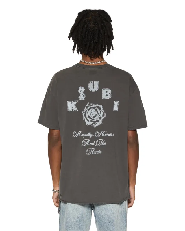 LOCK UP BIGGIE SS TEE FADED BLACK sold by Ksubi