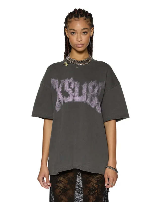 WORLD TOUR BOYFRIEND TEE CHARCOAL sold by Ksubi