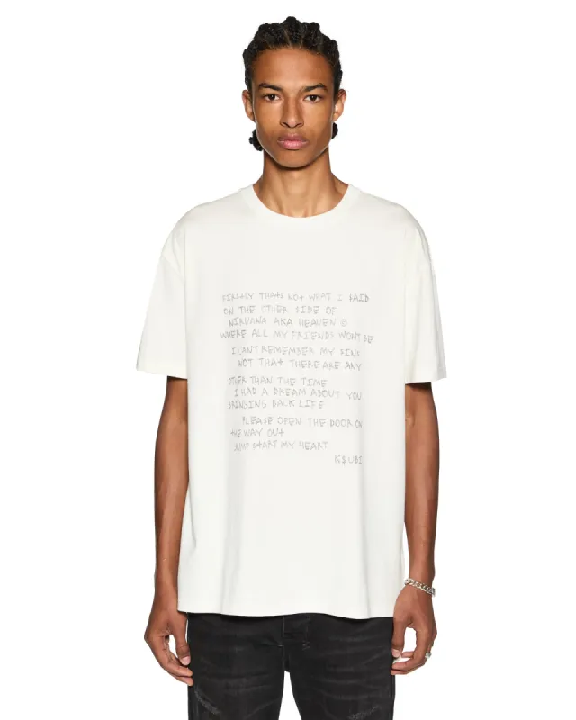 HIT LIST BIGGIE SS TEE VINTAGE WHITE sold by Ksubi