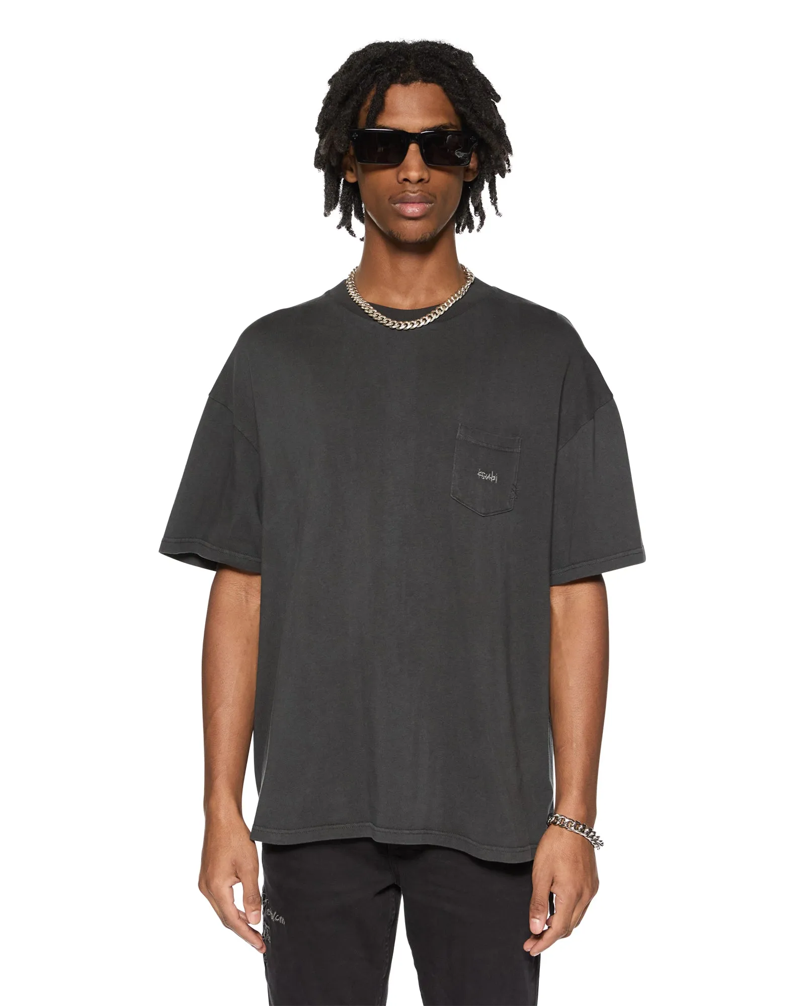 EST POCKET SS TEE OLD BLACK sold by Ksubi