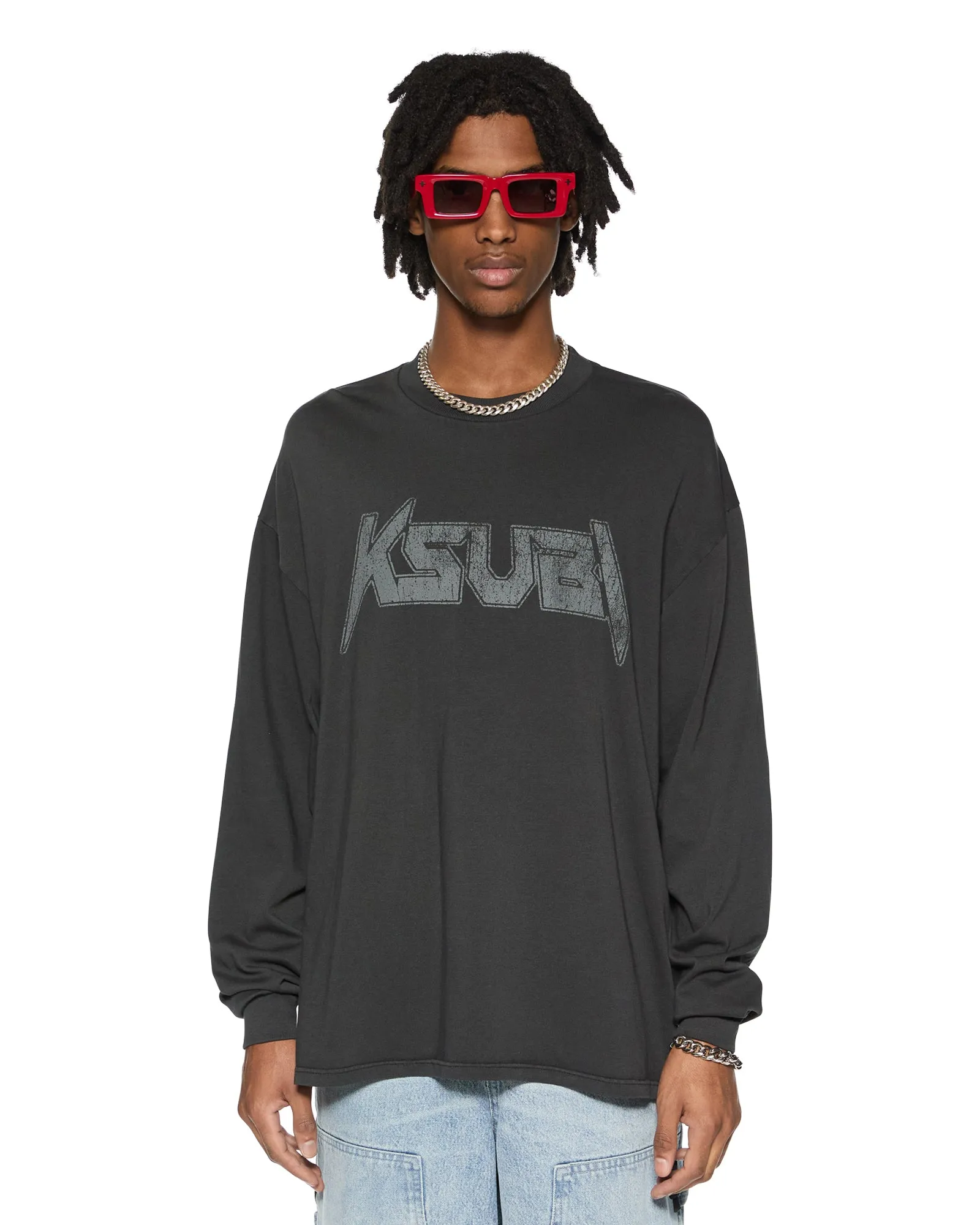 ELECTRIC EKCESS LS TEE OLD BLACK sold by Ksubi