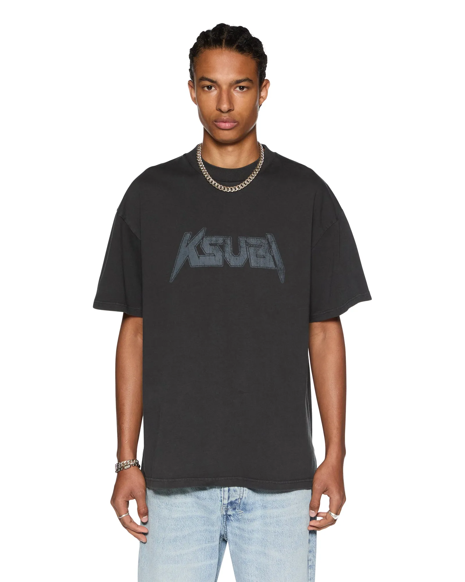 ELECTRIC EKCESS SS TEE OLD BLACK sold by Ksubi