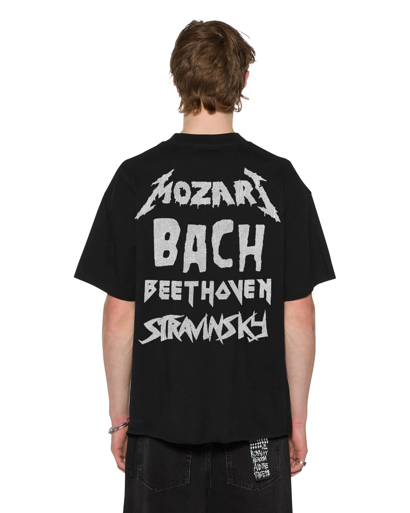 LINE UP EKCESS SS TEE JET BLACK sold by Ksubi