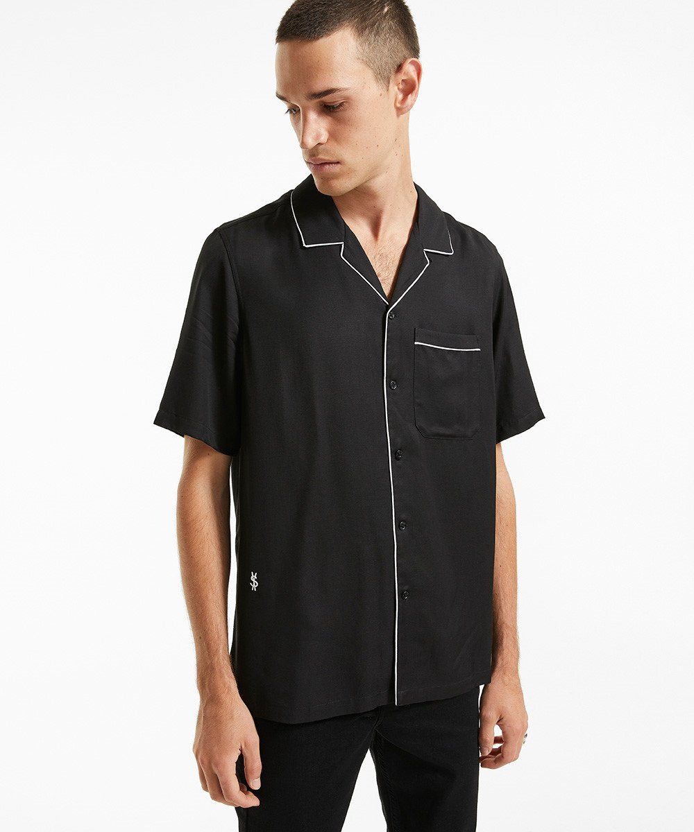 DOWNTOWN SS SHIRT BLACK sold by Ksubi