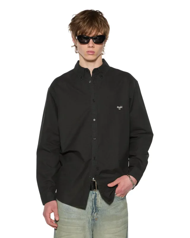 KSIGNATURE BUTTON DOWN LS SHIRT BLACK sold by Ksubi