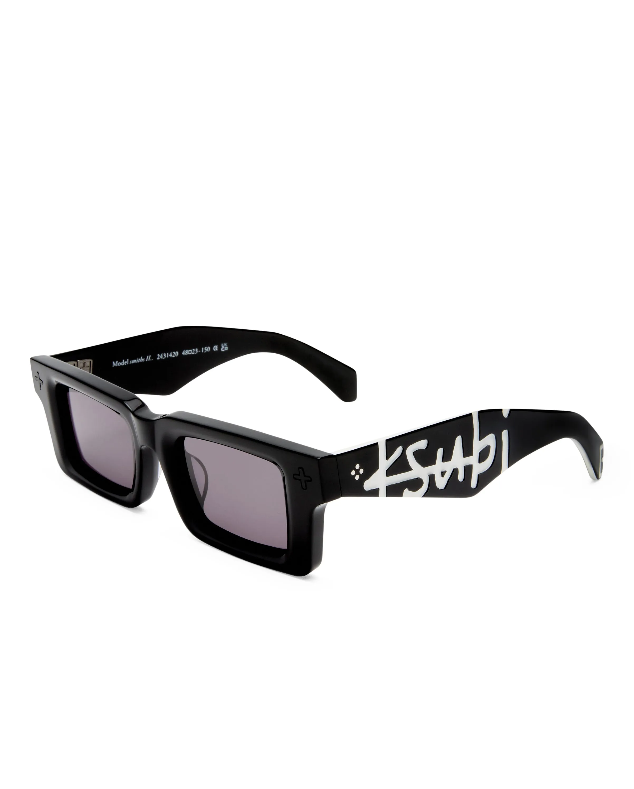 SMITHS SUNGLASSES BLACK WHITE sold by Ksubi