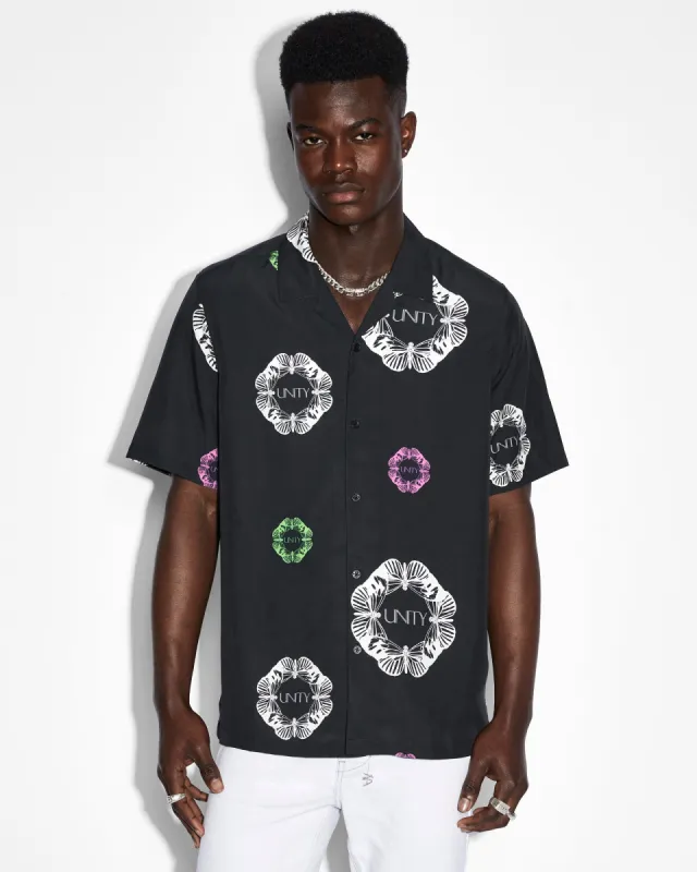 UNITYFLY RESORT SS SHIRT BLACK sold by Ksubi