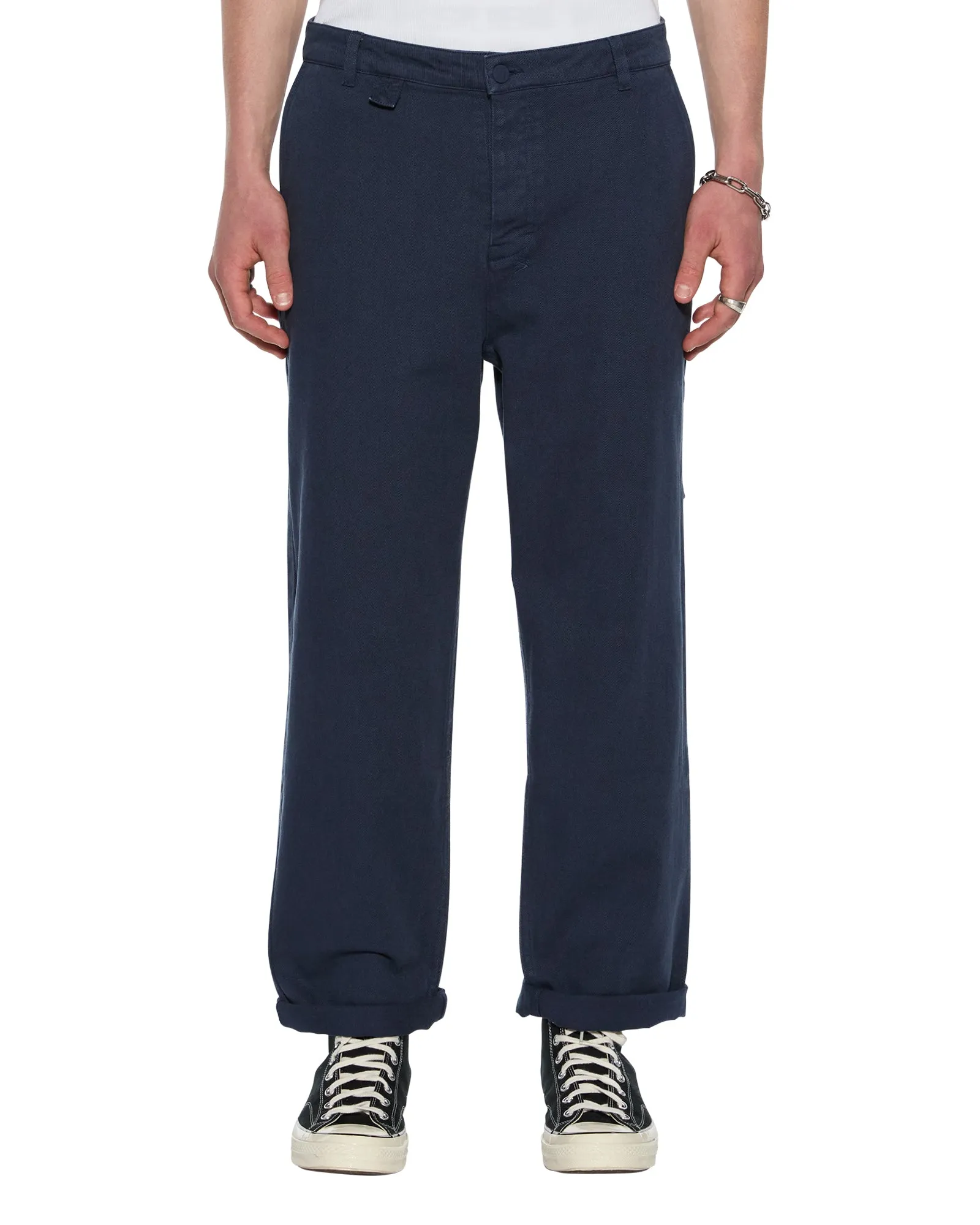 RIVAL CHINO TROUSER NAVY sold by Ksubi