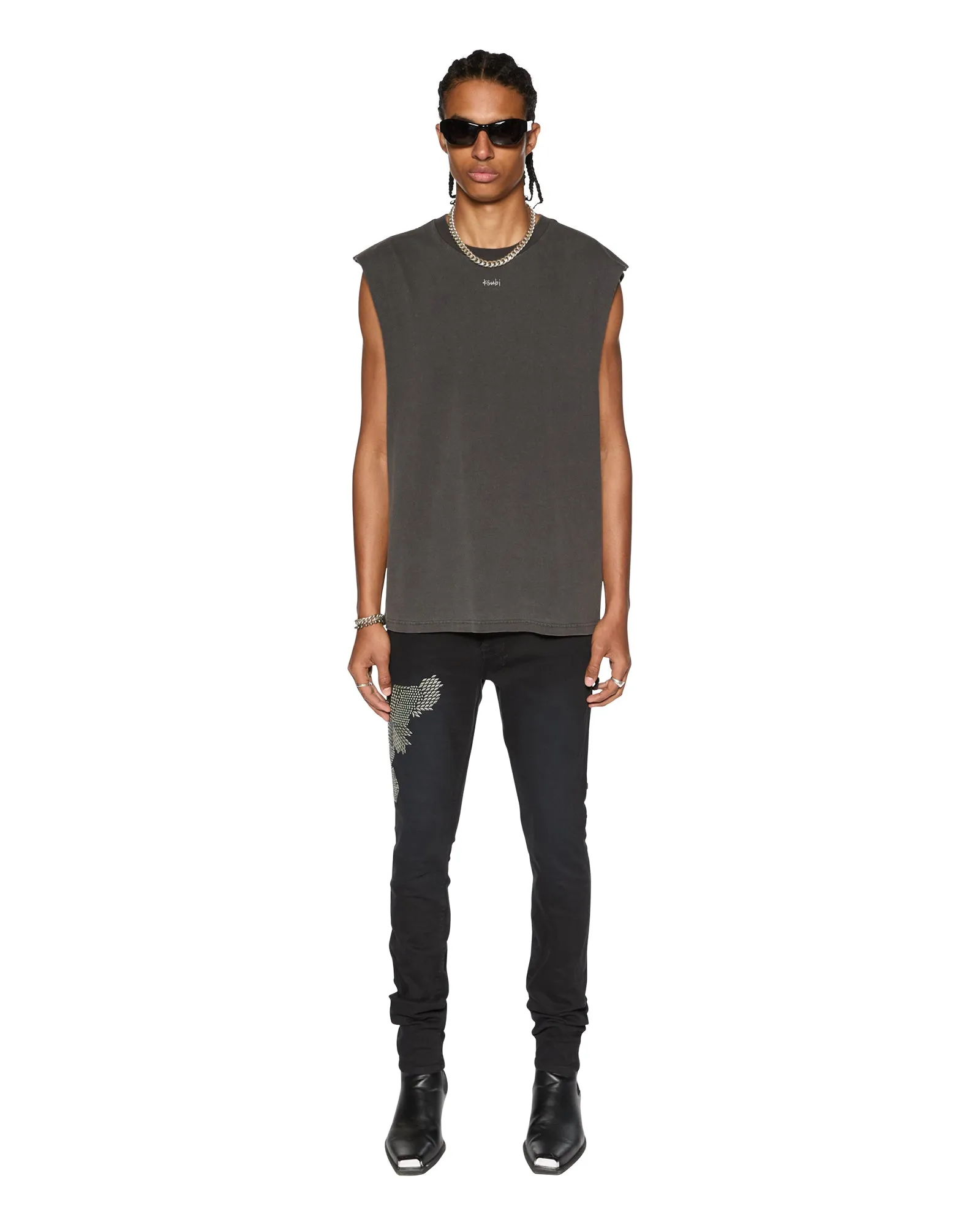 EAGLE CUT OFF TEE FADED BLACK sold by Ksubi product image thumbnail 4