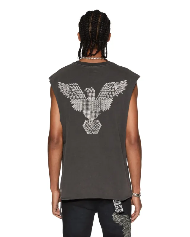 EAGLE CUT OFF TEE FADED BLACK made by Ksubi