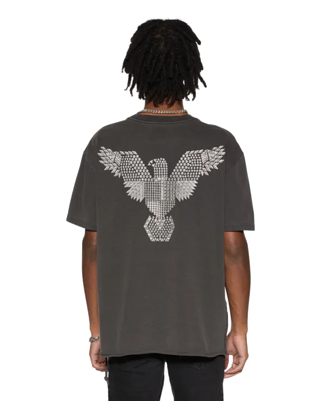 EAGLE BIGGIE SS TEE FADED BLACK sold by Ksubi