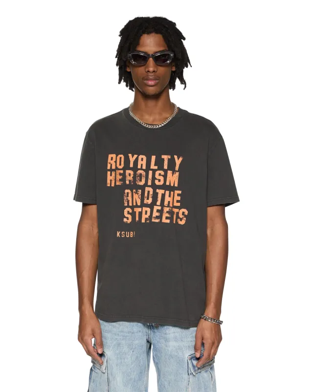 HERO KASH SS TEE FADED BLACK sold by Ksubi