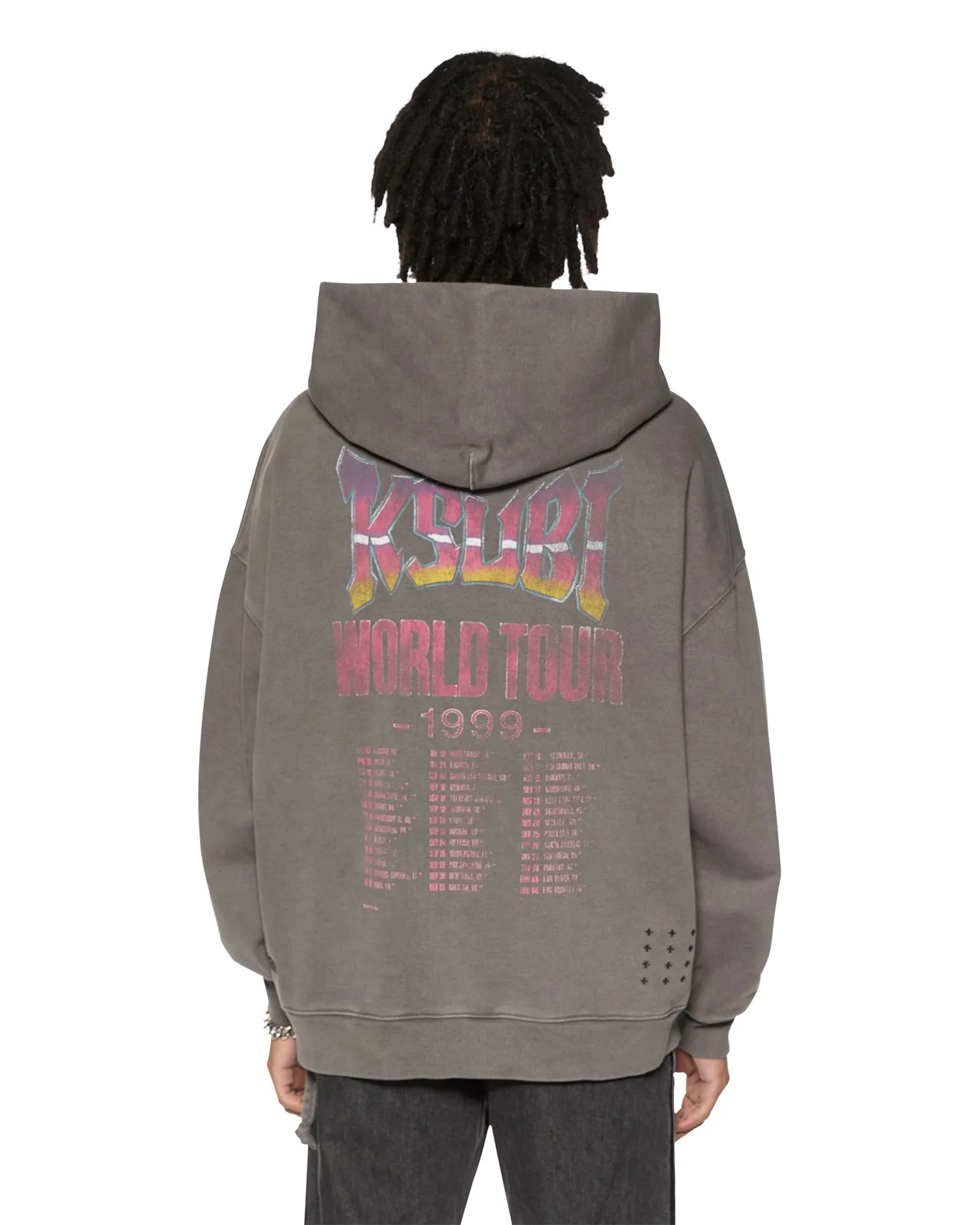 GLOBAL EKCESS HOODIE CHARCOAL sold by Ksubi