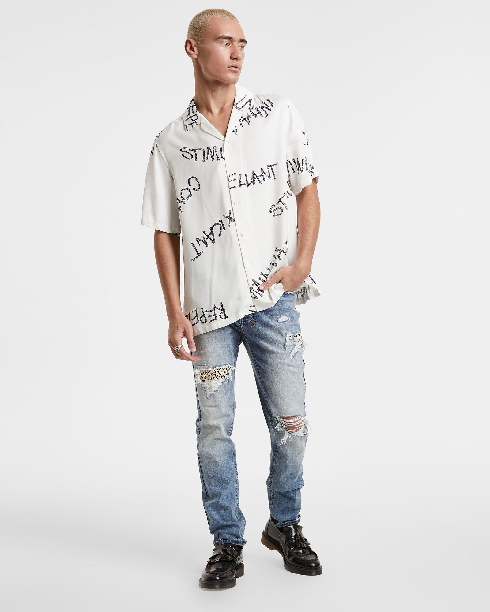 INTOXICANT RESORT SS SHIRT WHITE sold by Ksubi product image thumbnail 2