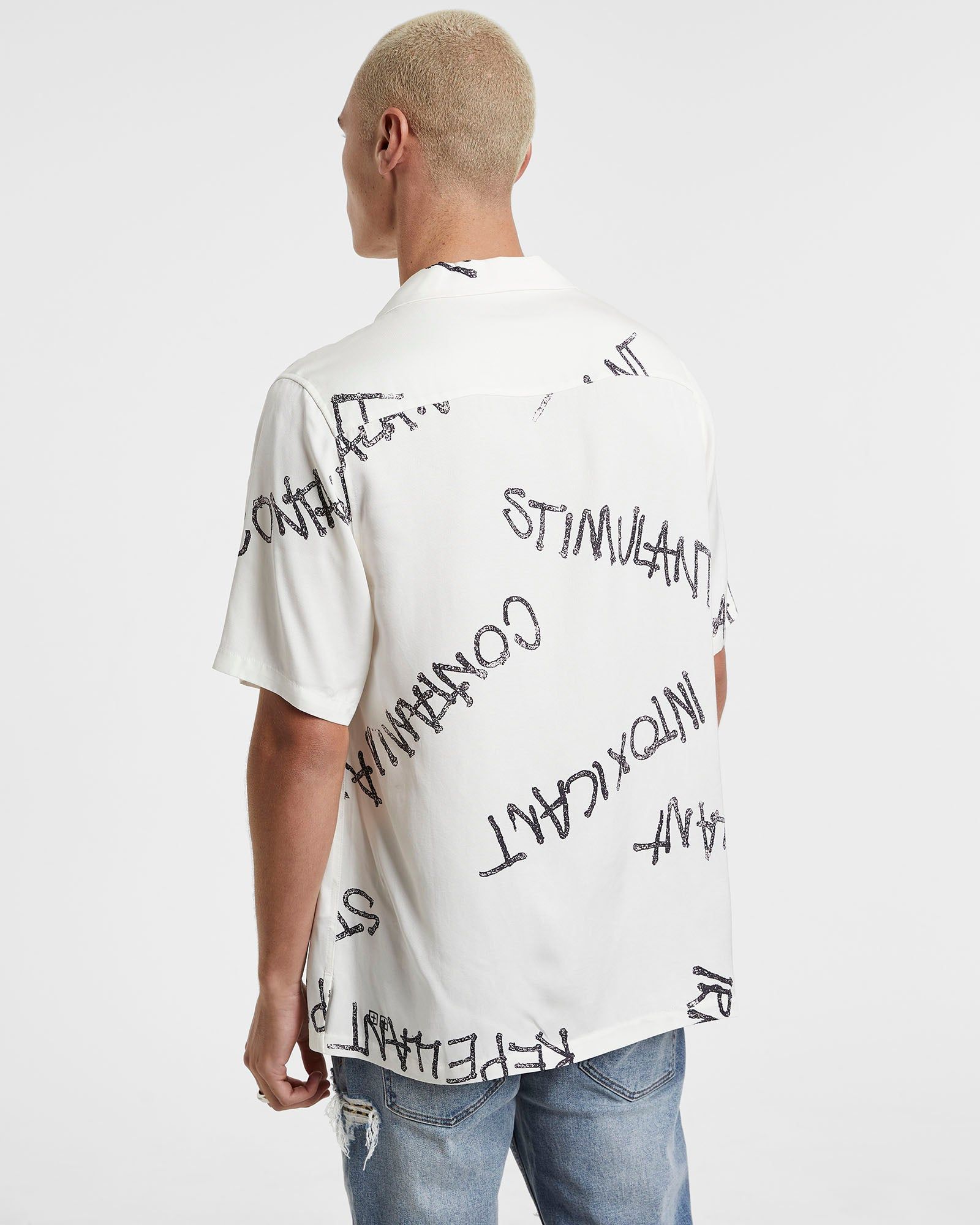 INTOXICANT RESORT SS SHIRT WHITE sold by Ksubi product image thumbnail 3