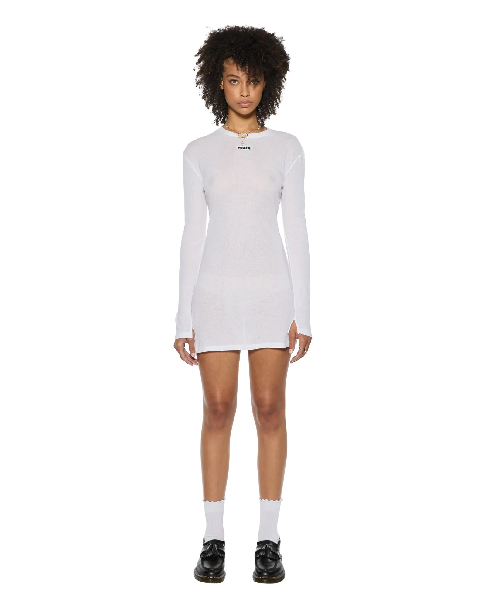 CRAWFORD LS MINI DRESS WHITE sold by Ksubi product image thumbnail 2