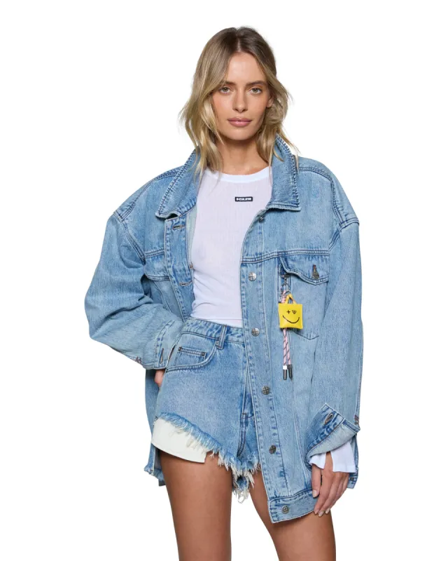 KSUPER OVERSIZED JACKET BABES BLUE made by Ksubi