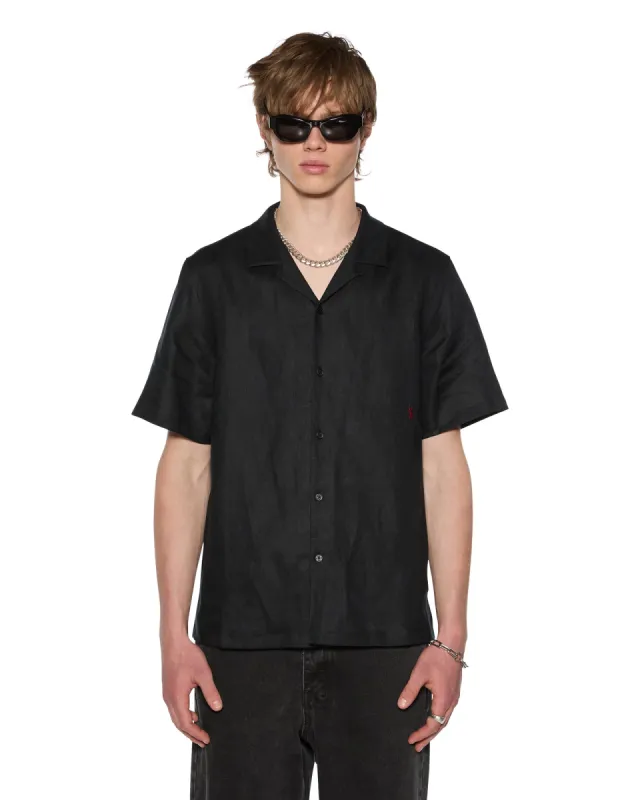 COSTA RESORT SS SHIRT BLACK sold by Ksubi