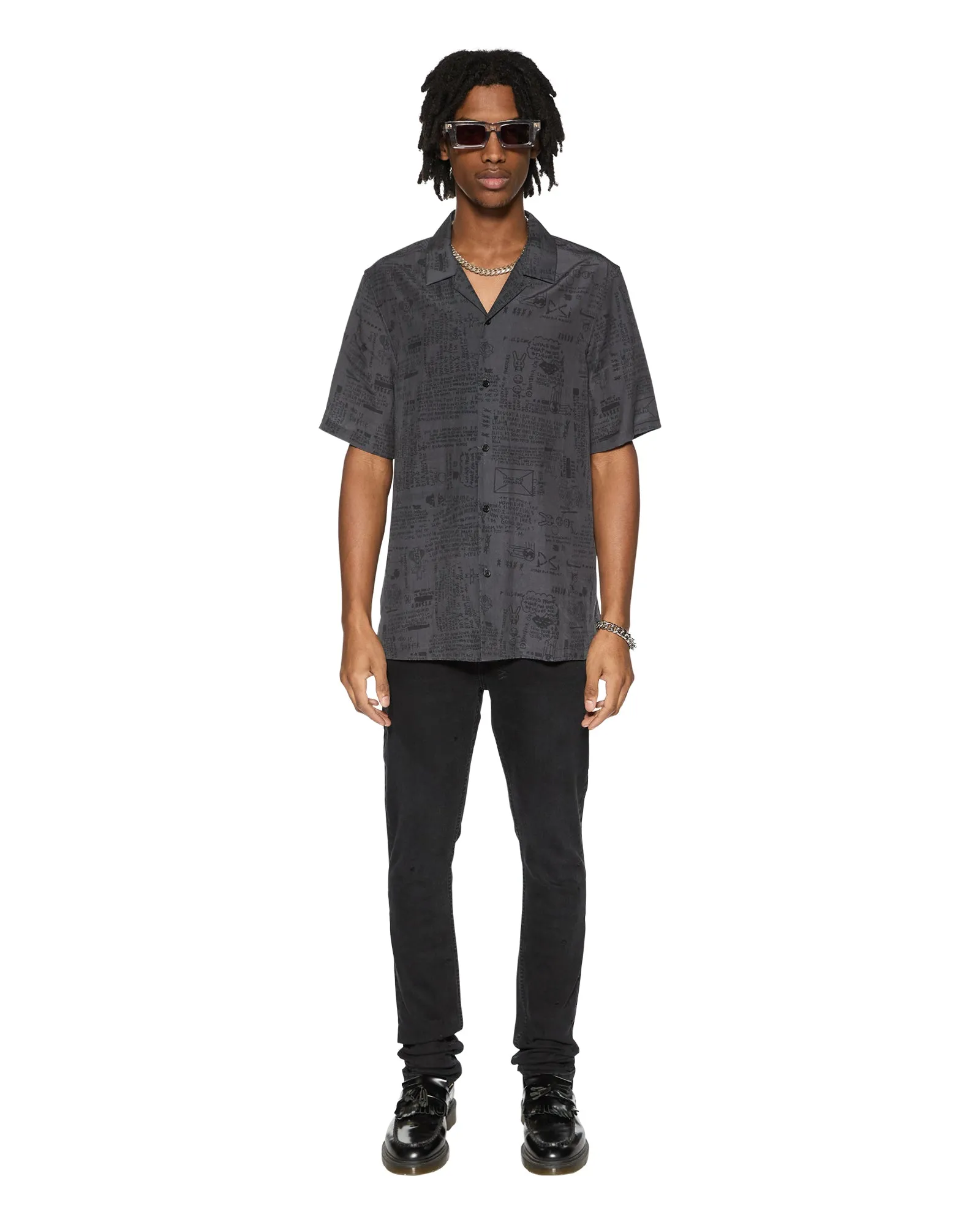 VERSES RESORT SS SHIRT BLACK sold by Ksubi product image thumbnail 2