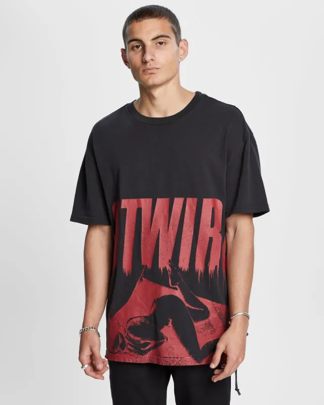 HOTWIRE BIGGIE SS TEE JET BLAC made by Ksubi