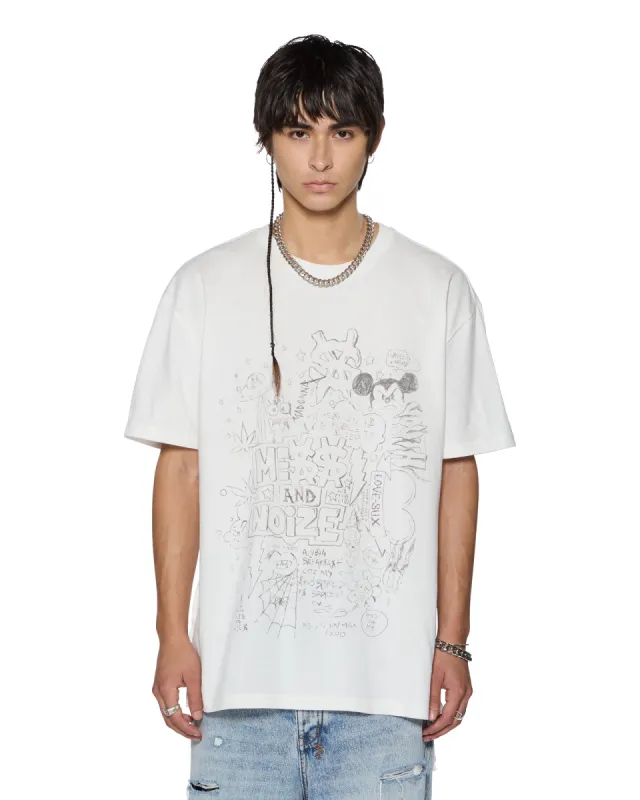 NOIZE BIGGIE SS TEE VINTAGE WHITE sold by Ksubi