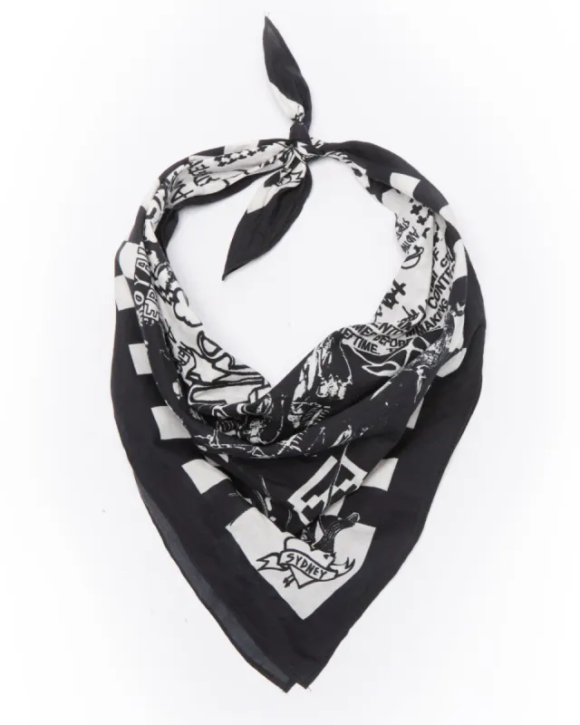 DEATH MACHINE BANDANA BLACK sold by Ksubi
