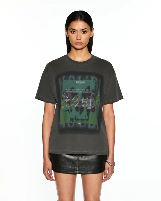 SUSPENSION OH G SS TEE CHARCOAL sold by Ksubi