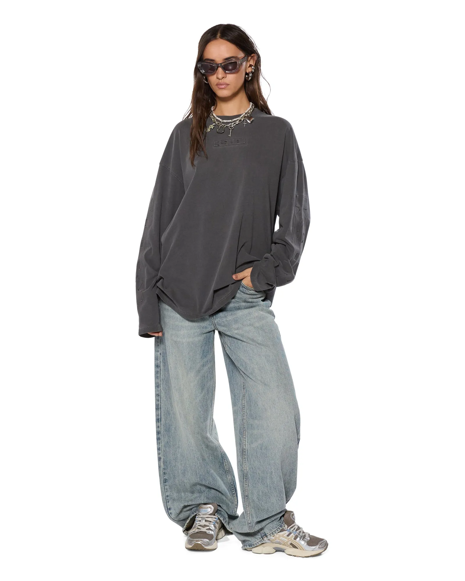 SOTT BOYFRIEND LS TEE CHARCOAL sold by Ksubi product image thumbnail 3