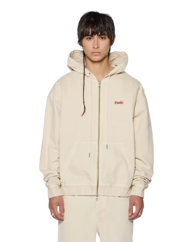 ZIPPED DENIM HOODIE ECRU sold by Ksubi