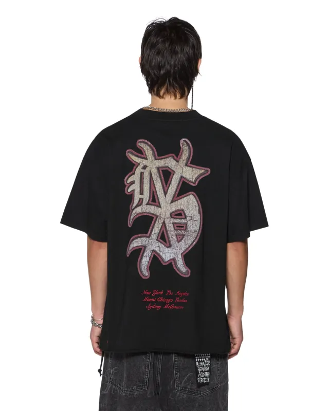 PLAYOFF EKCESS SS TEE JET BLACK sold by Ksubi