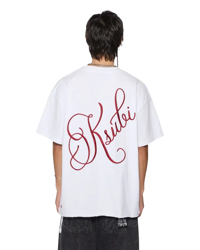 KURSED EKCESS SS TEE TRUE WHITE sold by Ksubi
