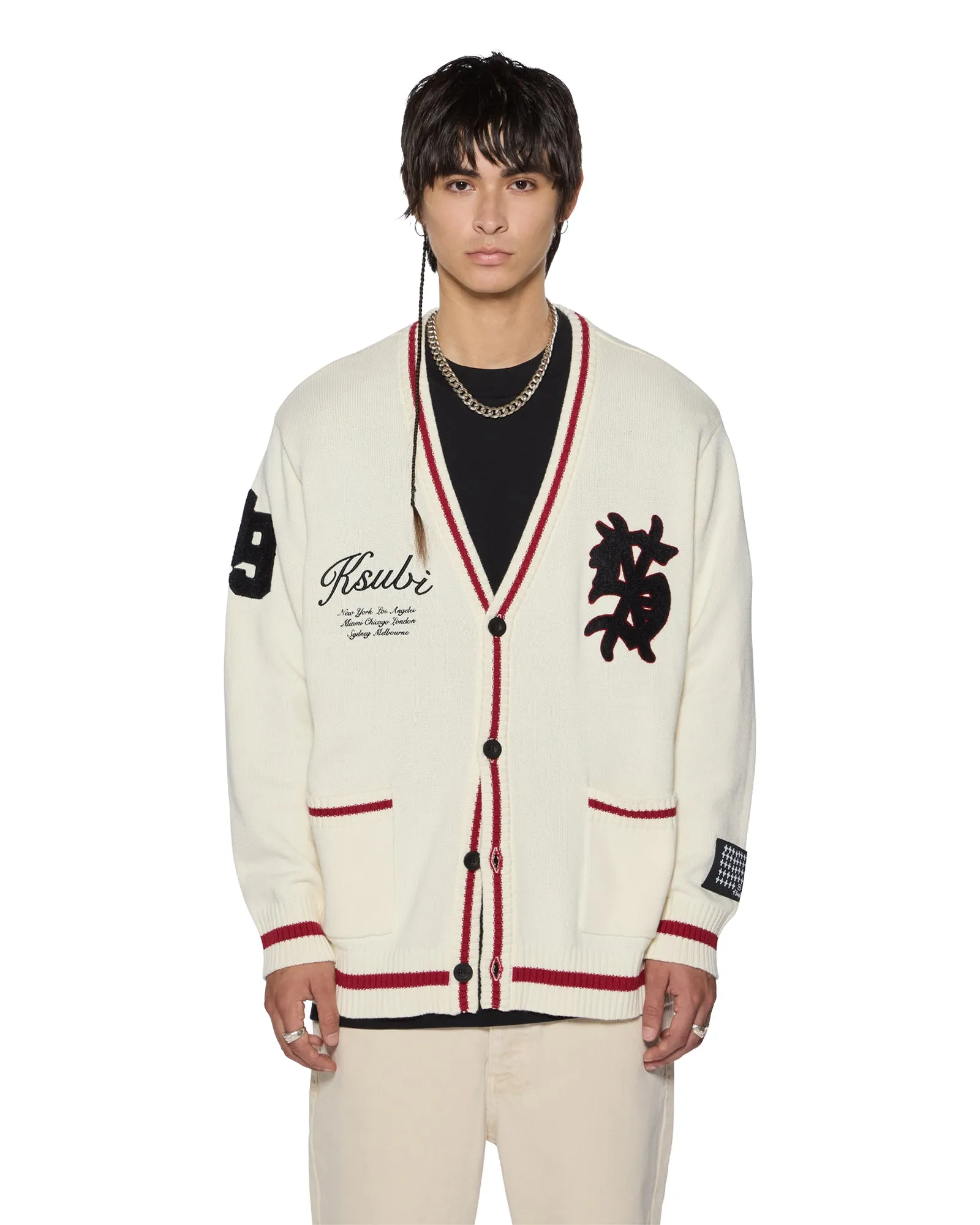 PLAYOFF CARDIGAN ECRU sold by Ksubi