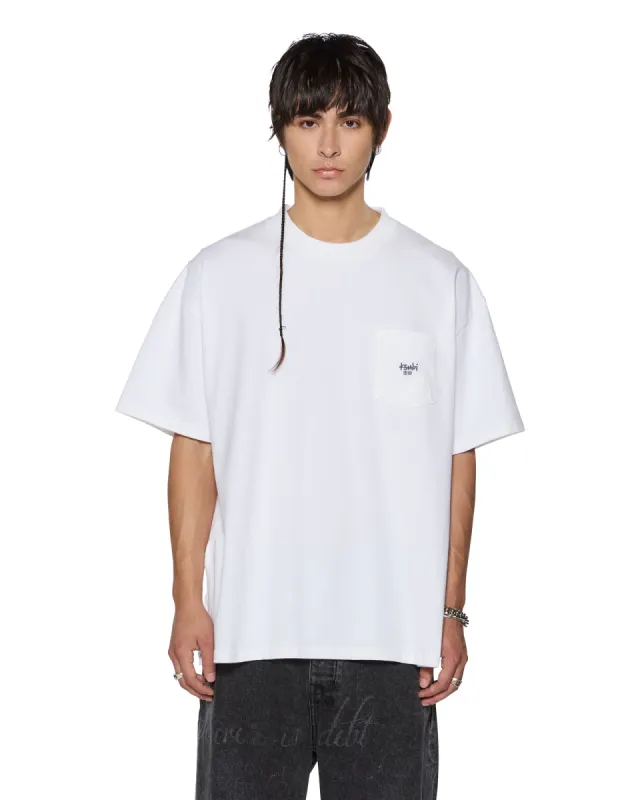 STAMP EKCESS POCKET SS TEE TRU WHITE sold by Ksubi