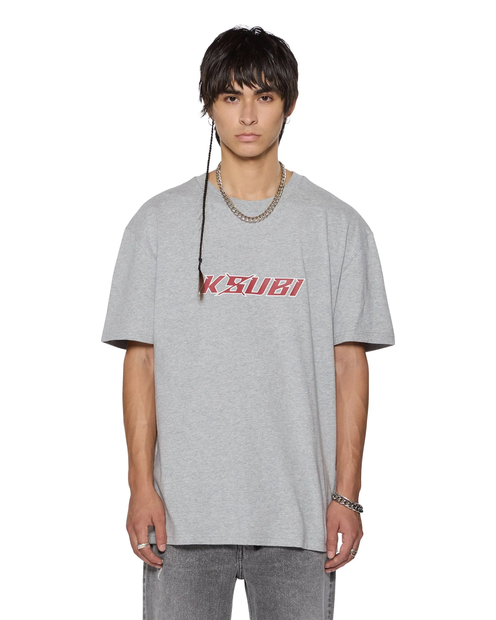 STINGER BIGGIE SS TEE GREY MARLE sold by Ksubi