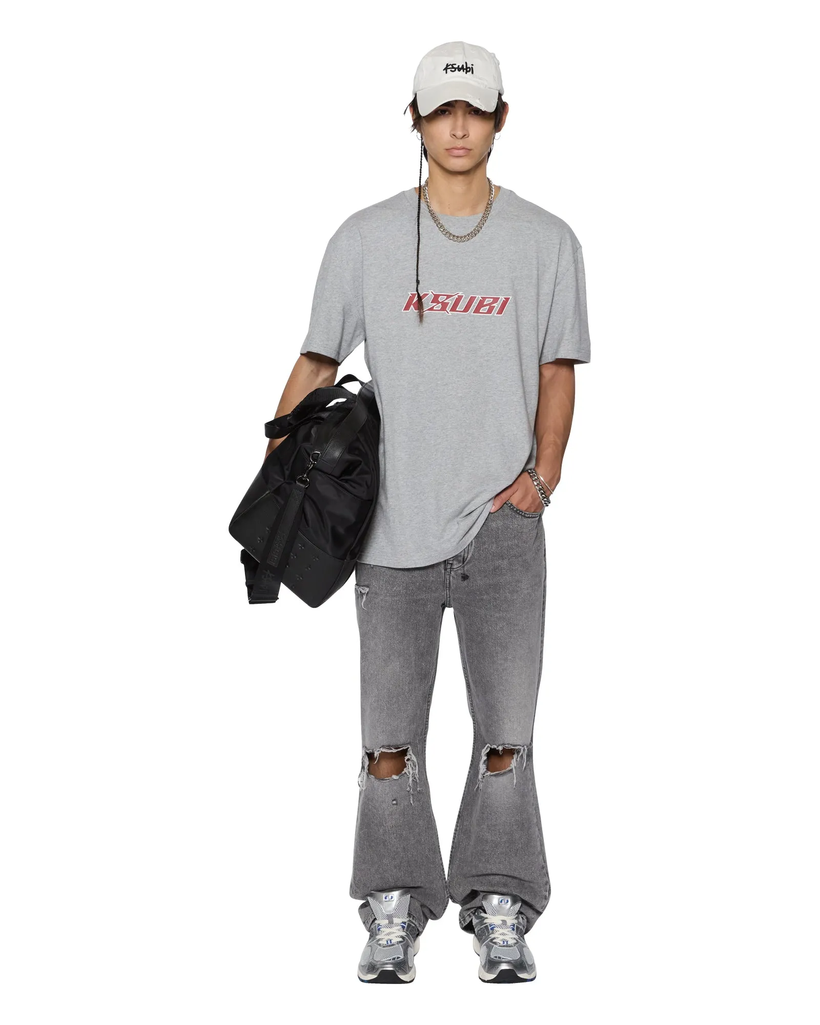 STINGER BIGGIE SS TEE GREY MARLE sold by Ksubi product image thumbnail 2