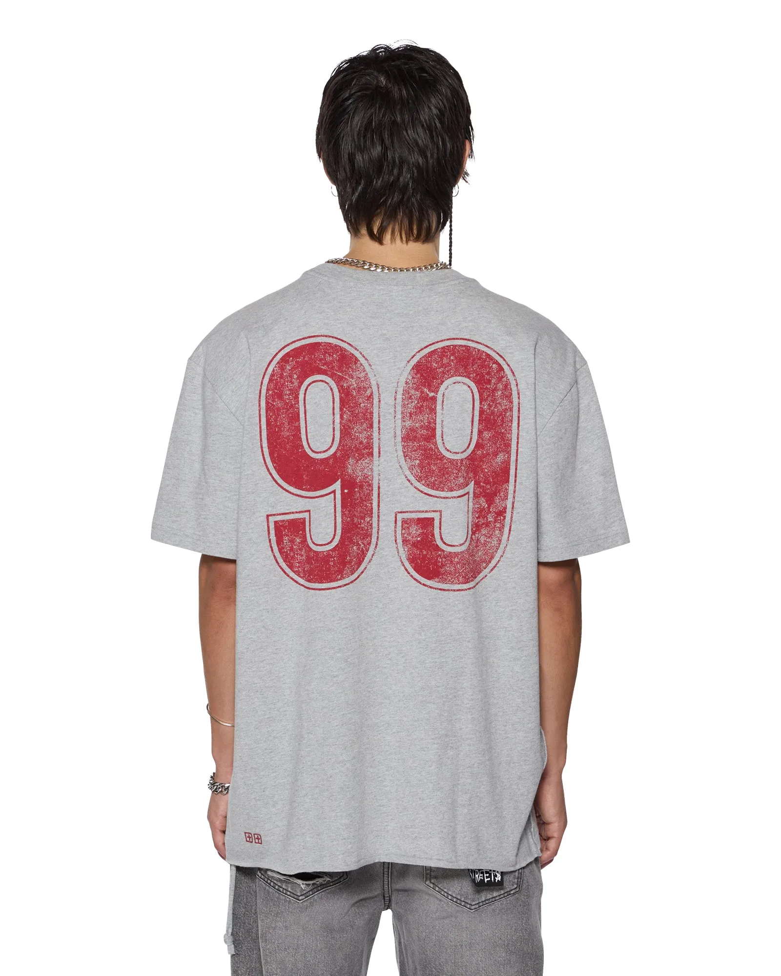 STINGER BIGGIE SS TEE GREY MARLE sold by Ksubi product image thumbnail 3